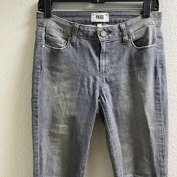 PAIGE Verdugo Ankle Side Zip Super Skinny Jeans Gray size 28 - Picture 2 of 14